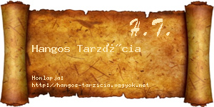 Hangos Tarzícia névjegykártya